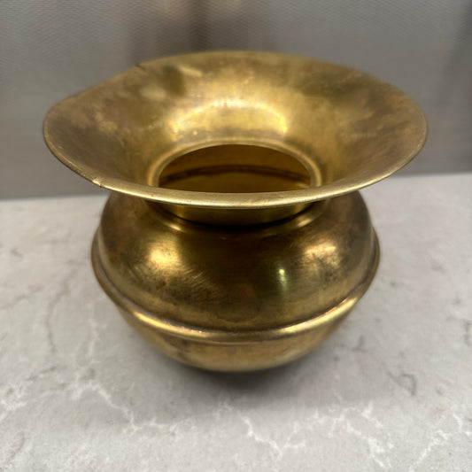 Large Vintage Brass Spittoon
