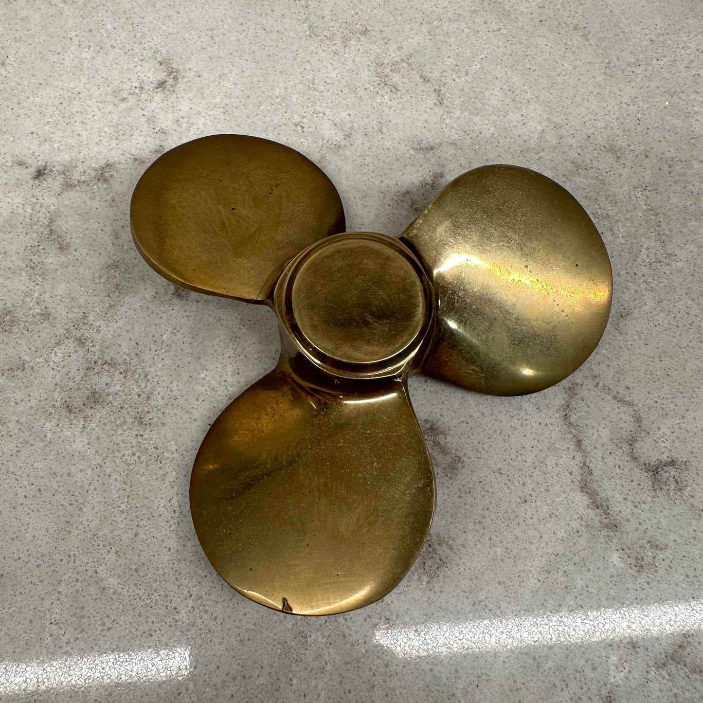 Vintage Brass Paper Weight Boat Prop