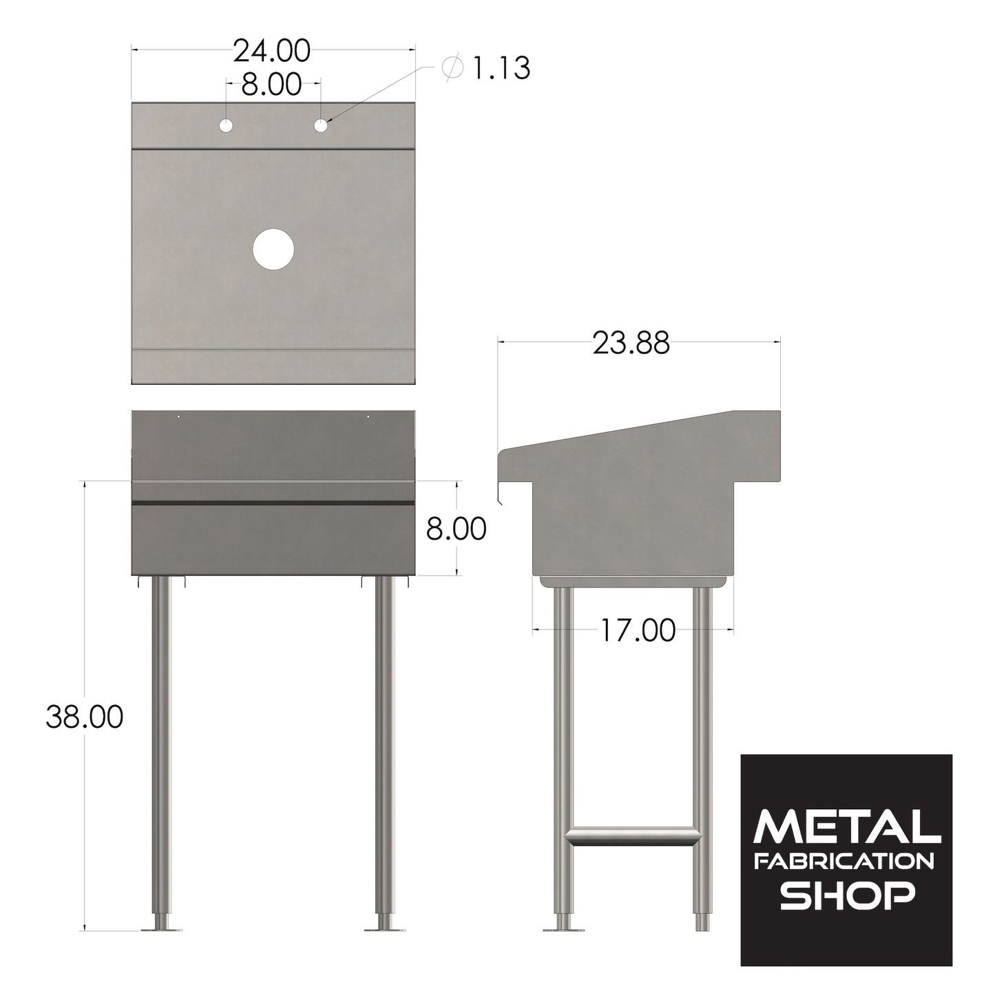 Free-standing Stainless Steel Hand Washing Sink