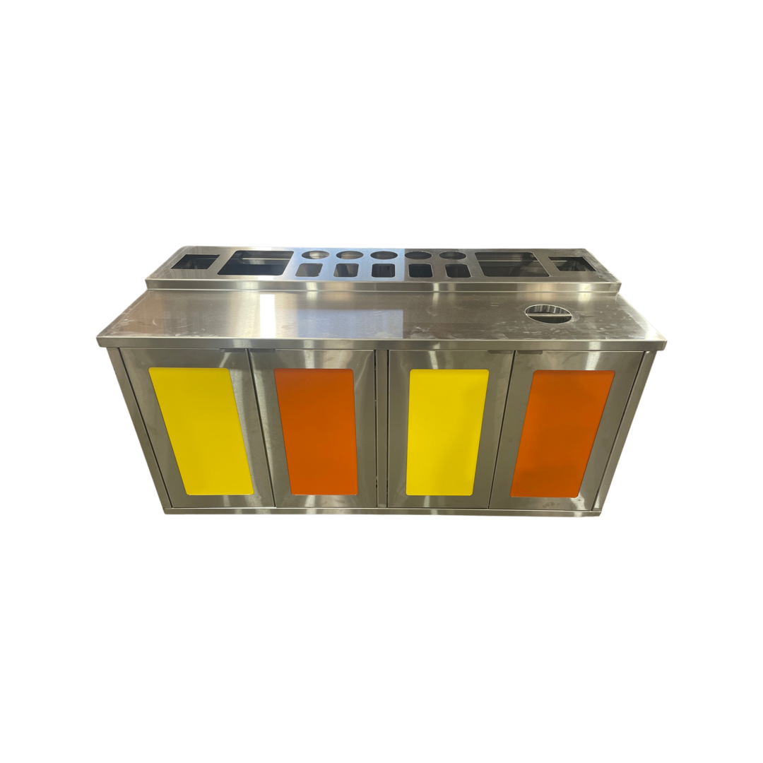 Condiment Bar with Powder-coated Panel Inserts