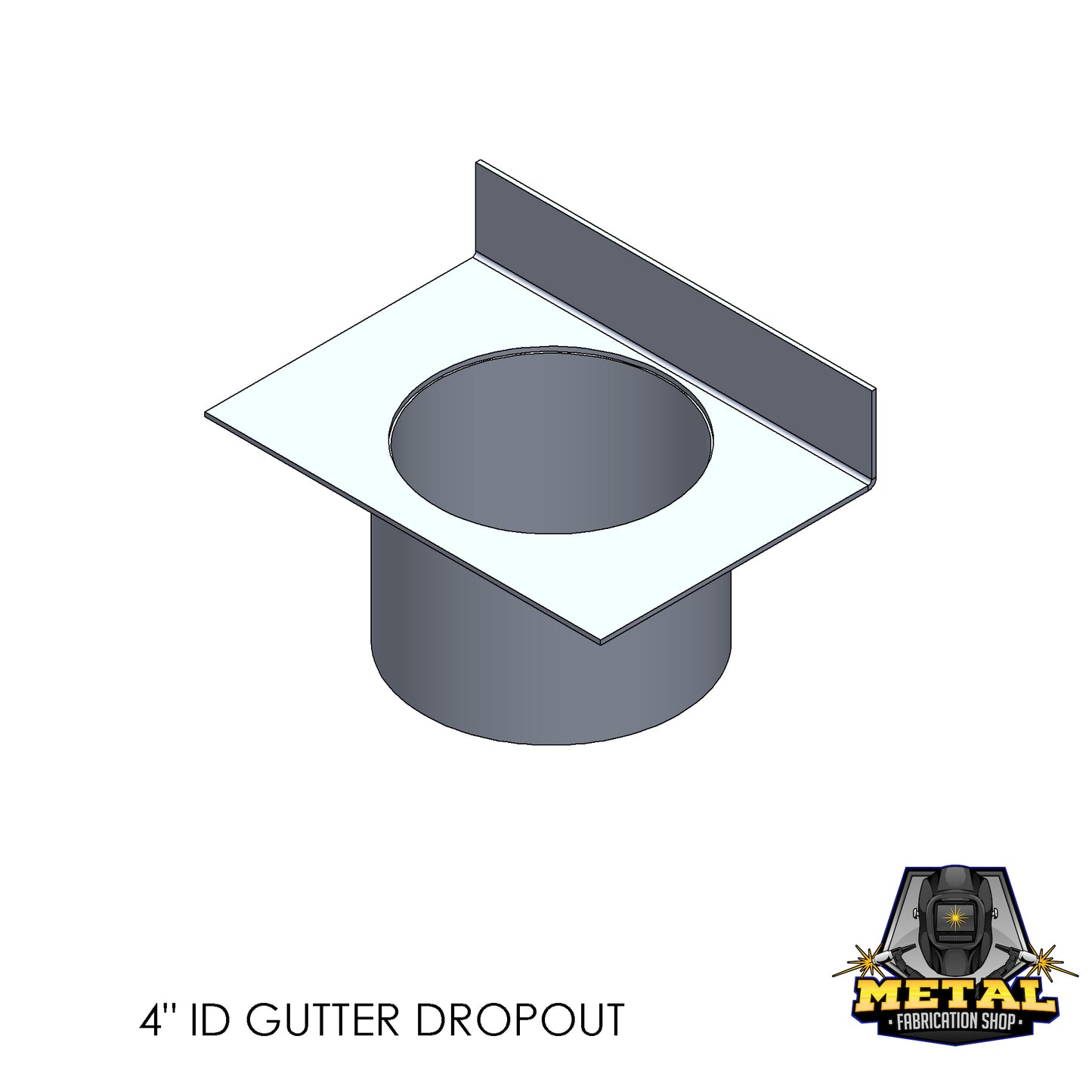 4" ID Aluminum Gutter Dropout