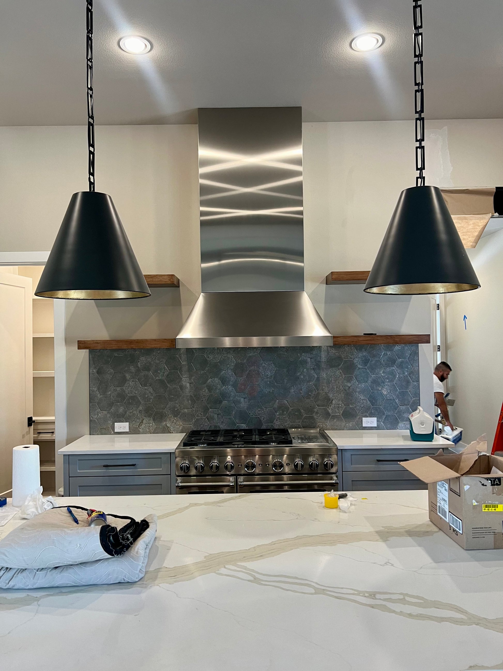 CUSTOM STAINLESS STEEL DUCT COVER ONE PIECE INDOOR