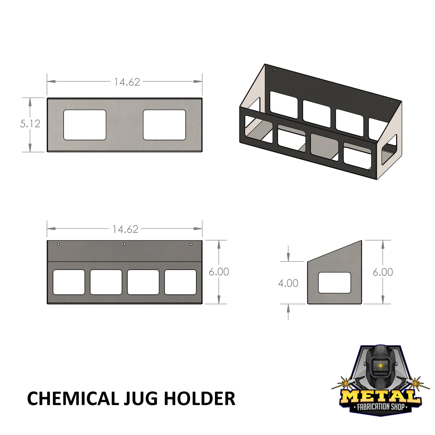 Stainless Steel Chemical Jug Holder