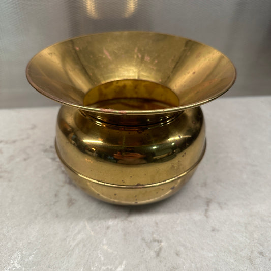 Small Vintage Brass Spittoon