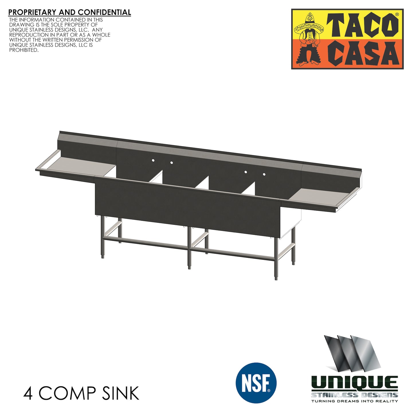 4 Compartment Sink