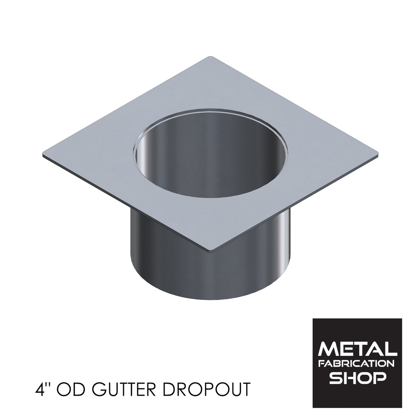 4" OD Aluminum Gutter Dropout