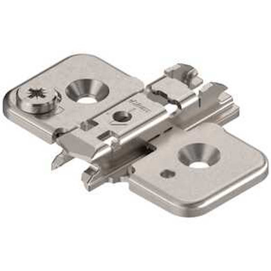 Clip One-Piece Wing Mounting Plate, Nickel-Plated, Screw-On, 0mm