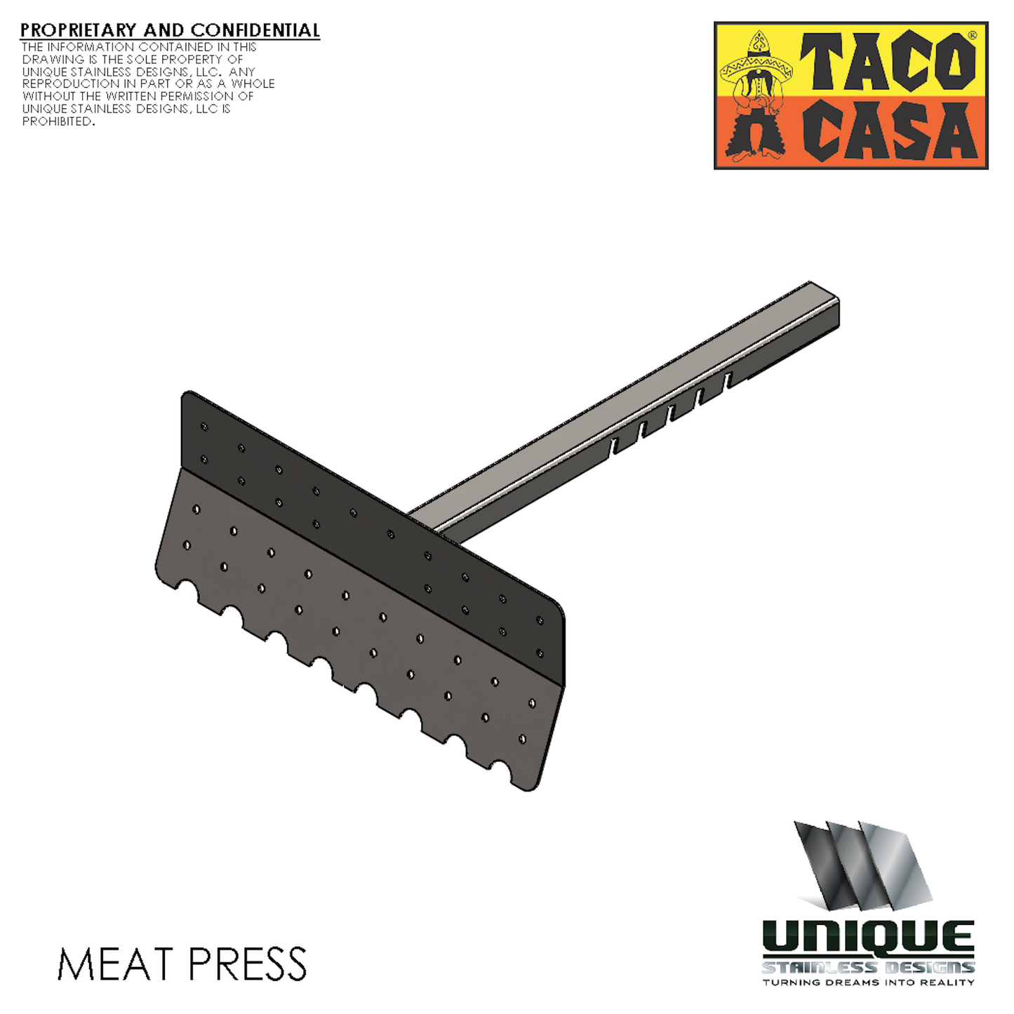 Meat Press Grease Strainer for Aluminum Roaster Pan