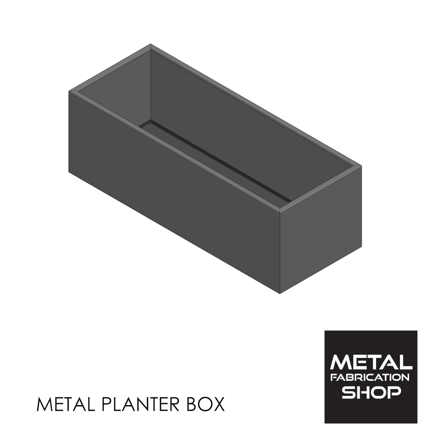 Powder-coated Metal Planter Box