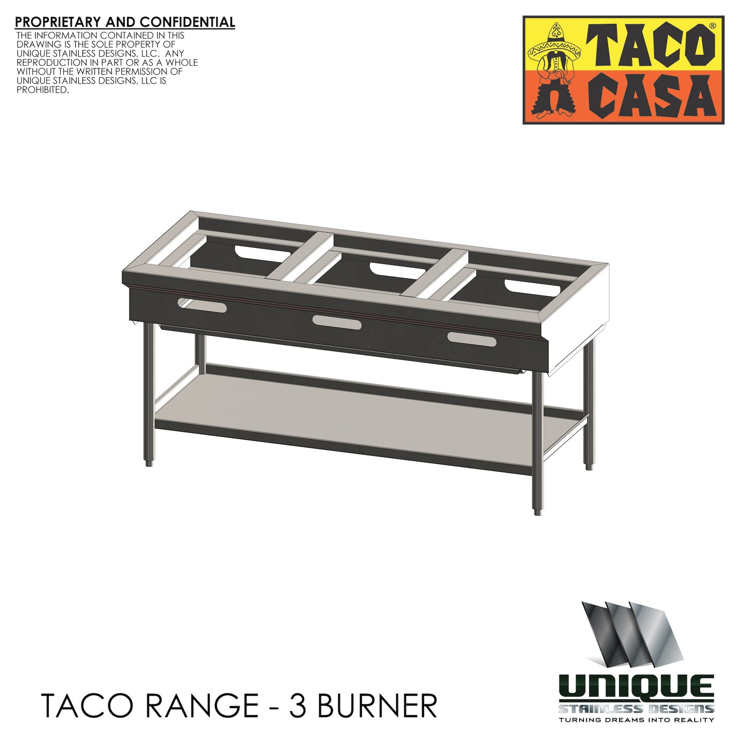 Taco Range - 3 Burner