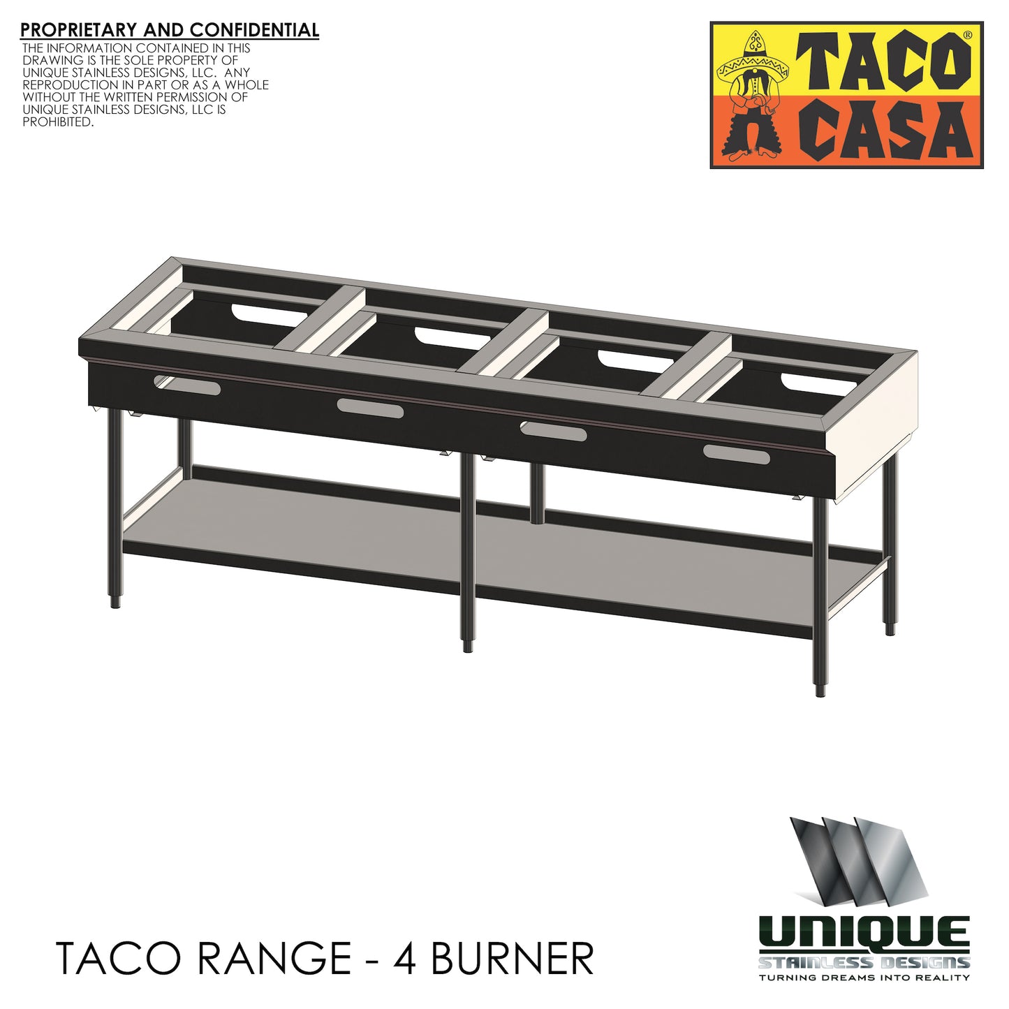 Taco Range - 4 Burner